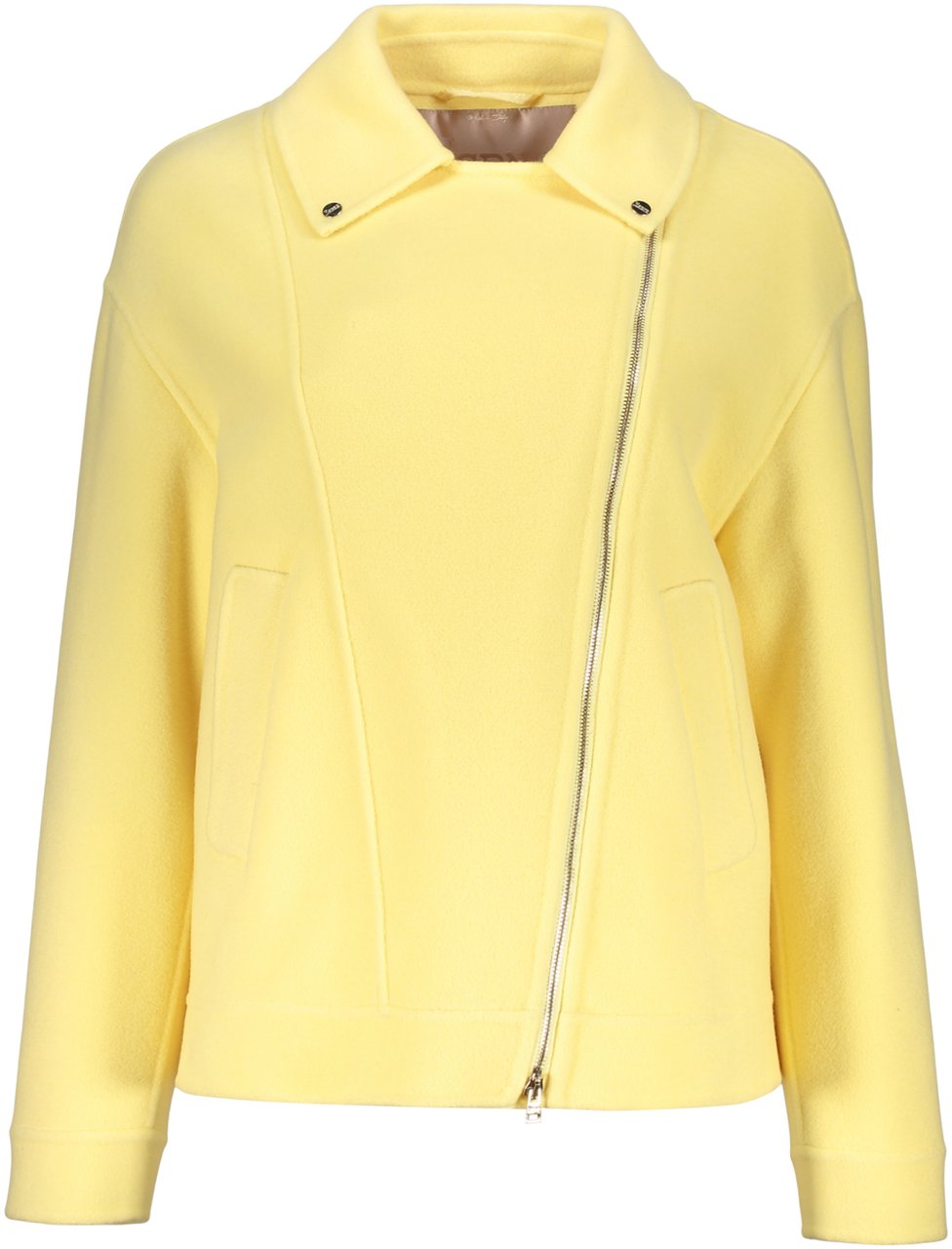 Herno Modern yellow jacket with zip Geel