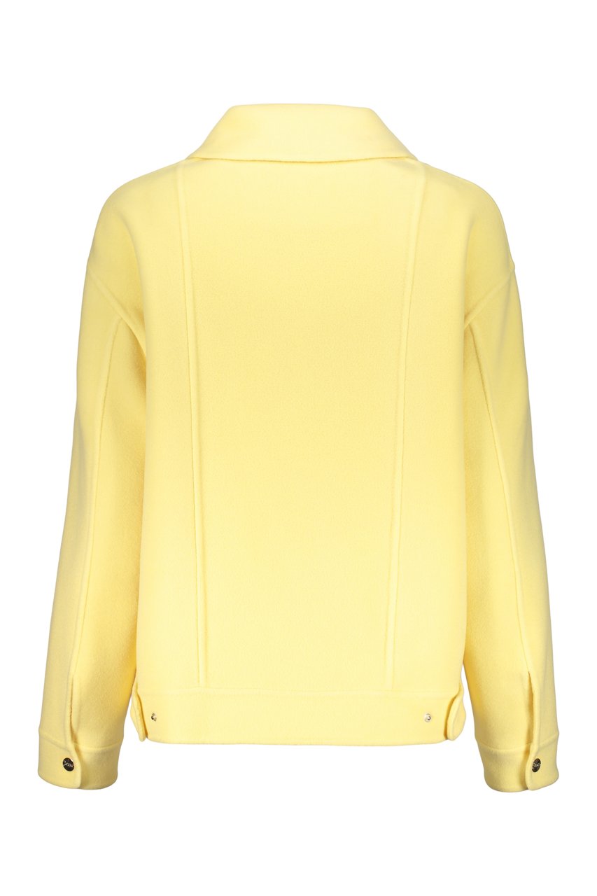 Herno Modern yellow jacket with zip Geel