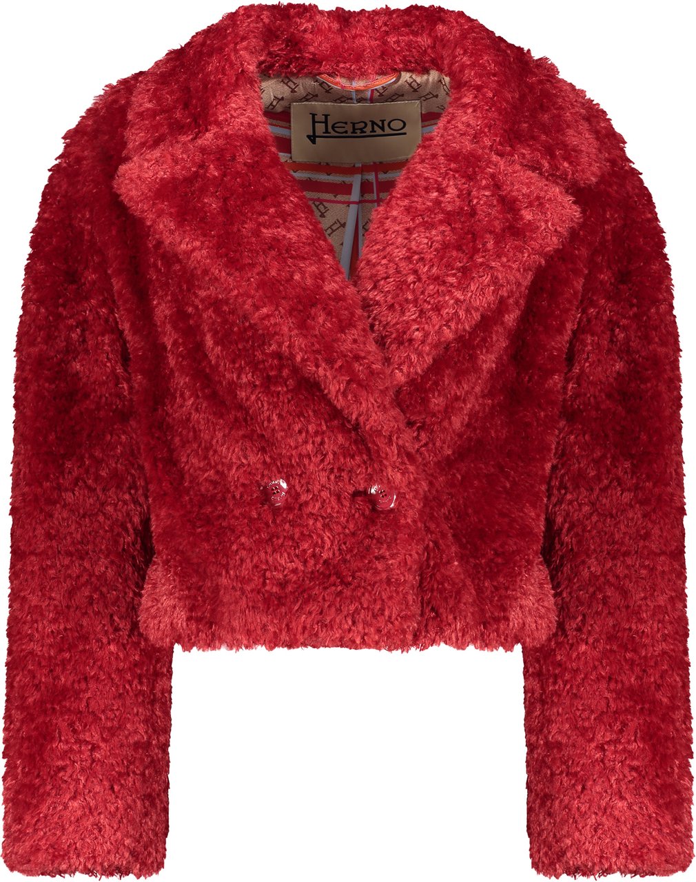 Herno Faux fur jacket Rood