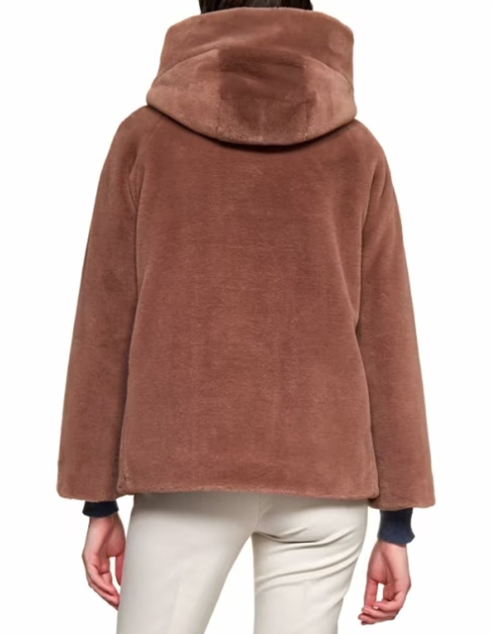 Herno HERNO Faux Fur Hooded Jacket Bruin