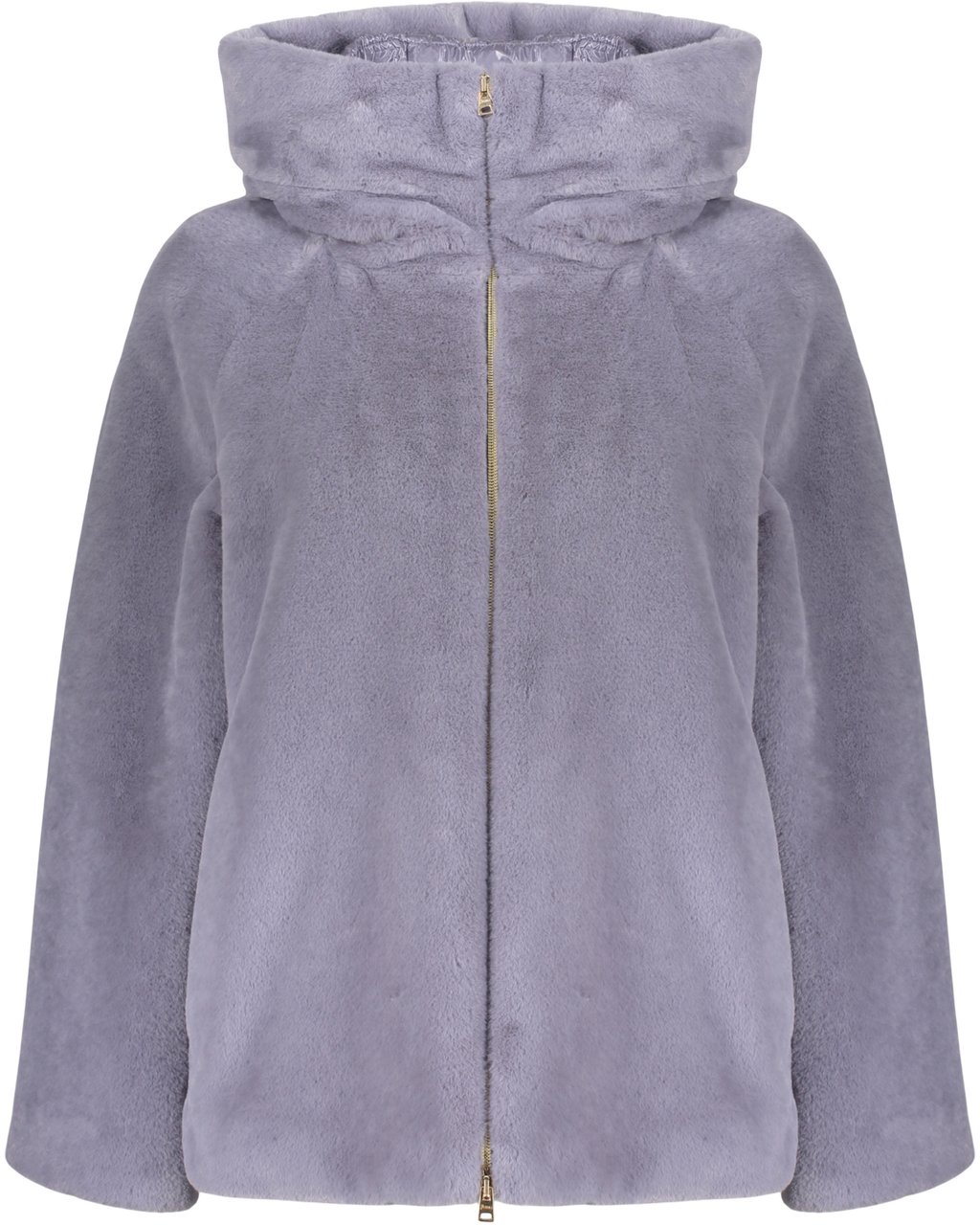 Herno Padded jacket in eco-fur Paars