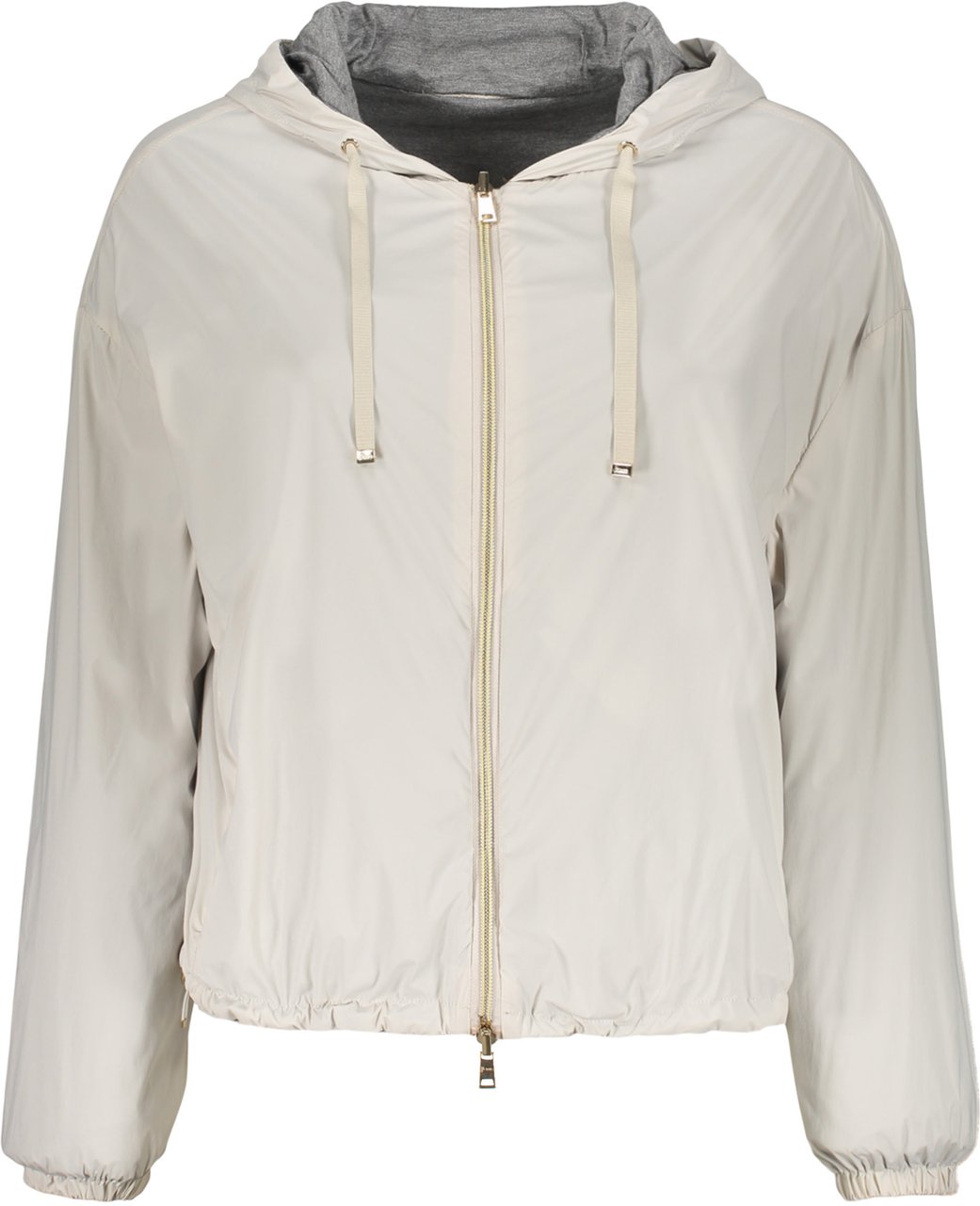 Herno Light jacket with hood and modern zip Grijs