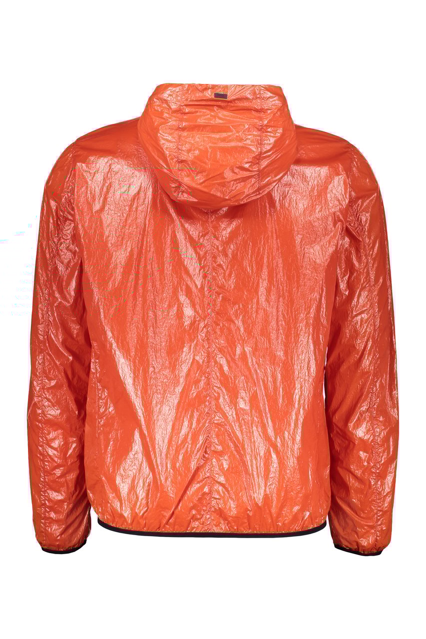Herno Technical fabric hooded jacket Rood