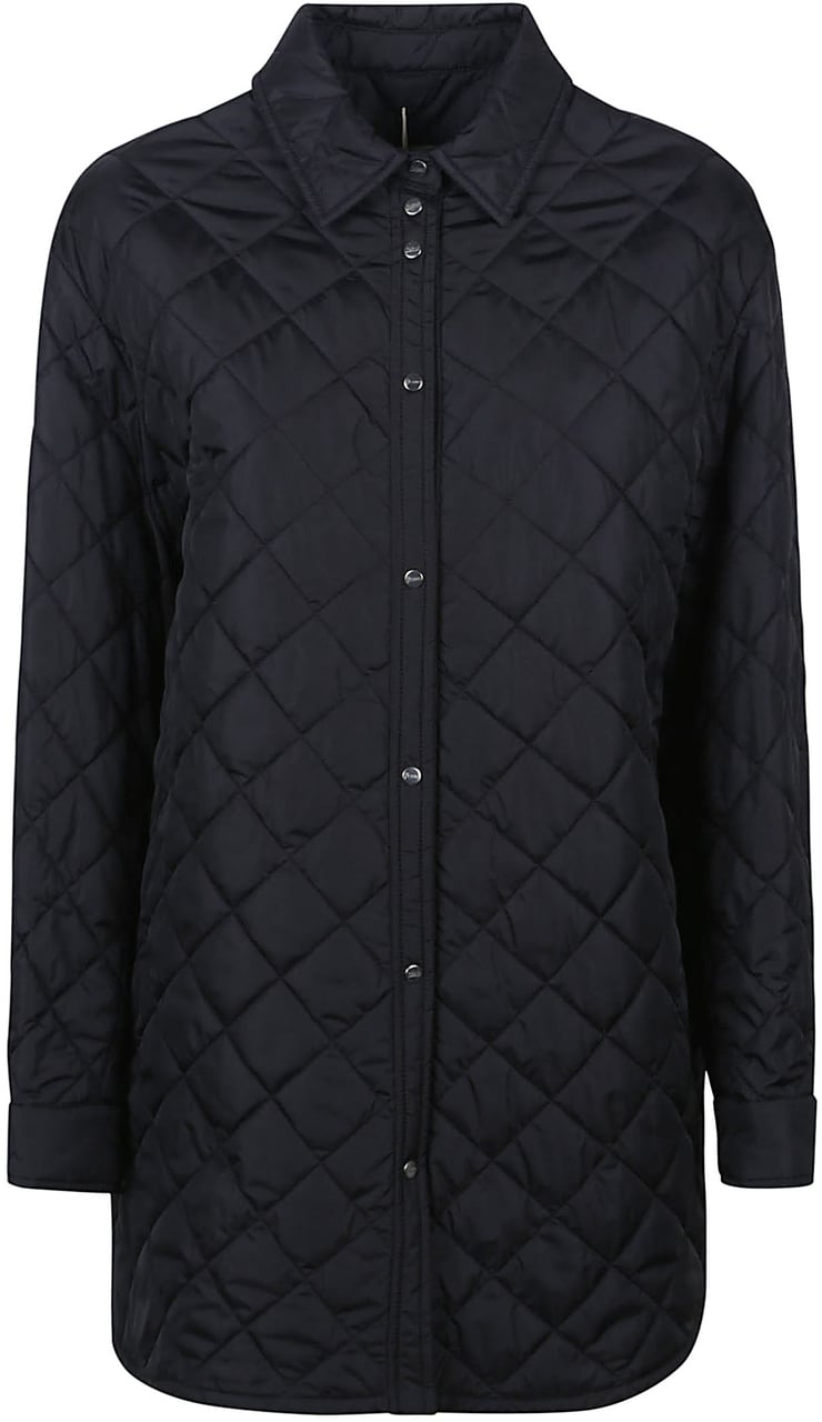 Herno Quilted Shirt Jacket Black Zwart