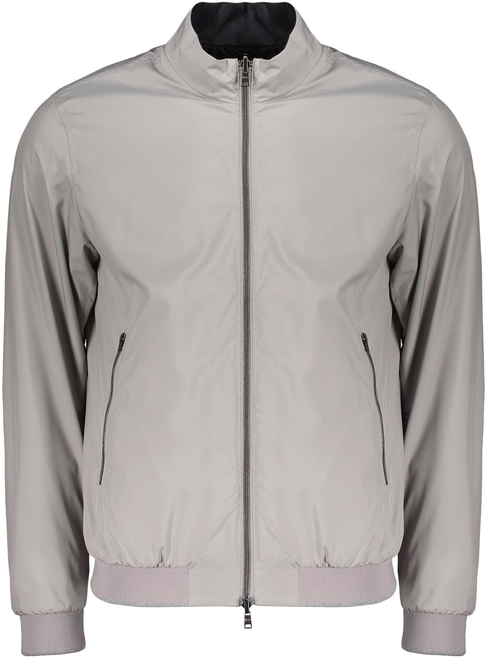 Herno Light jacket with zip stand-up collar casual Grijs