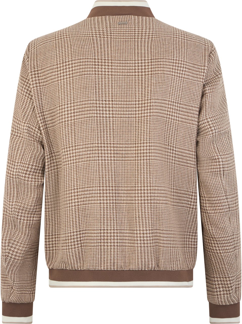 Herno Beige jacket with zip and checkered pattern Beige