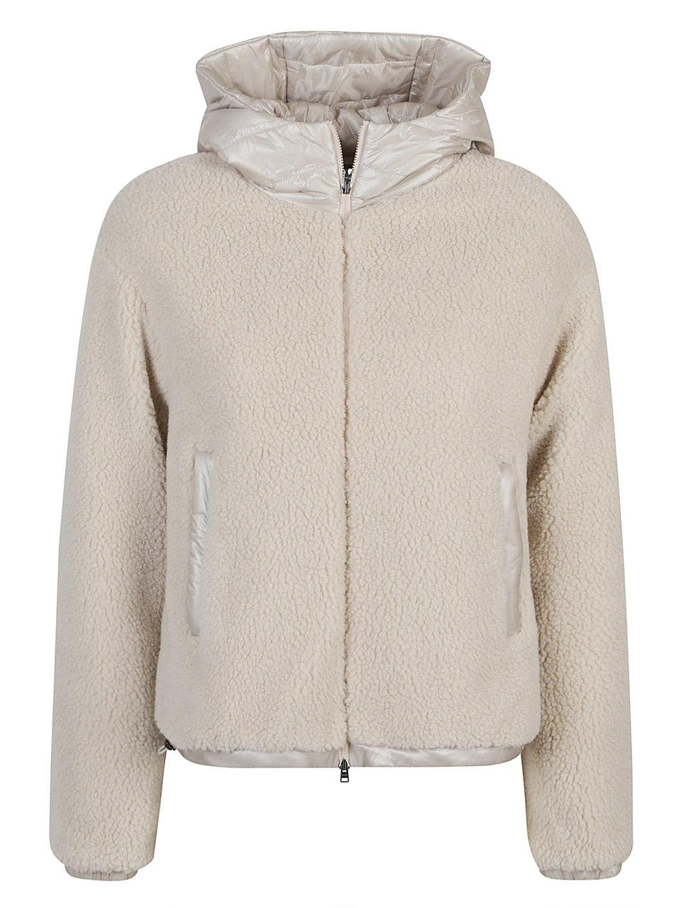 Herno Hoodie Short Jacket Nude & Neutrals Beige
