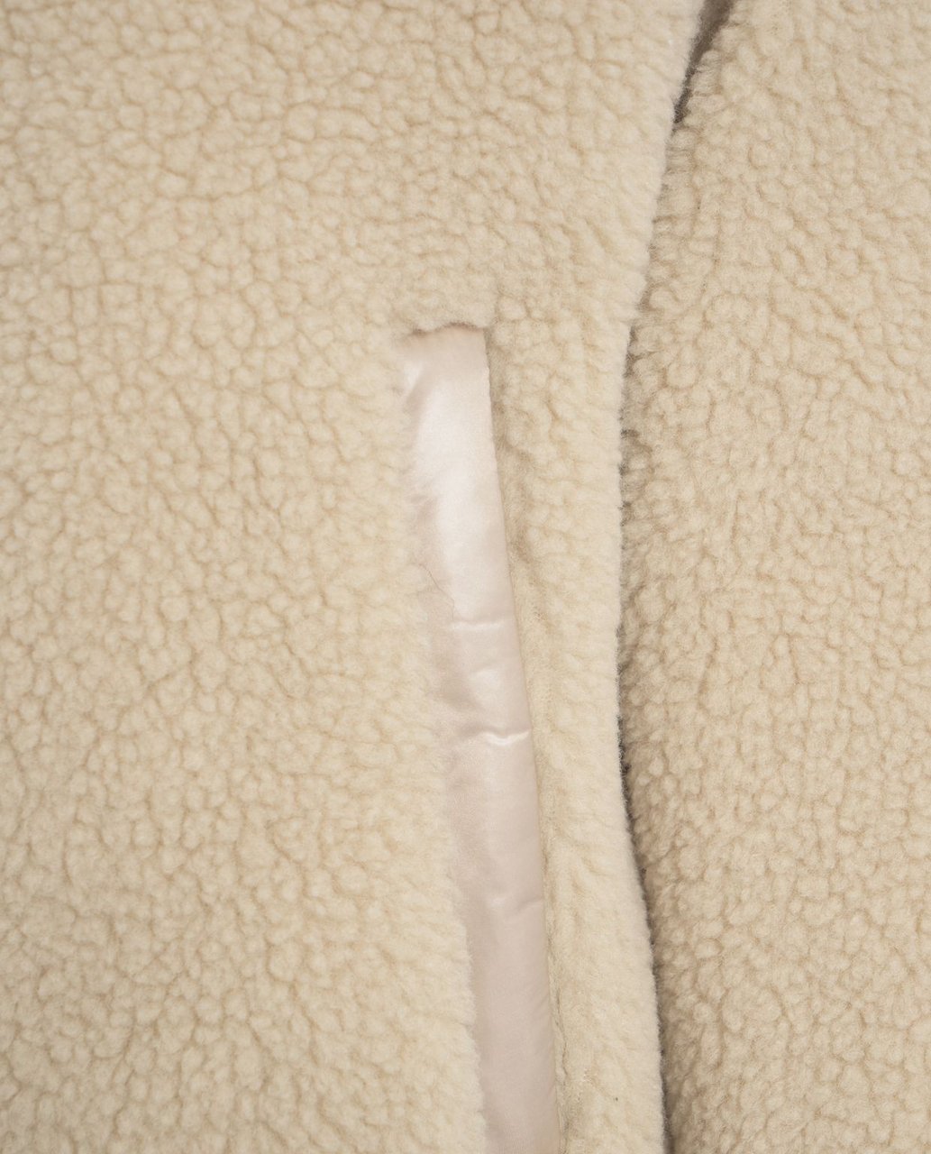Herno Faux fur jacket with quilted hood Beige