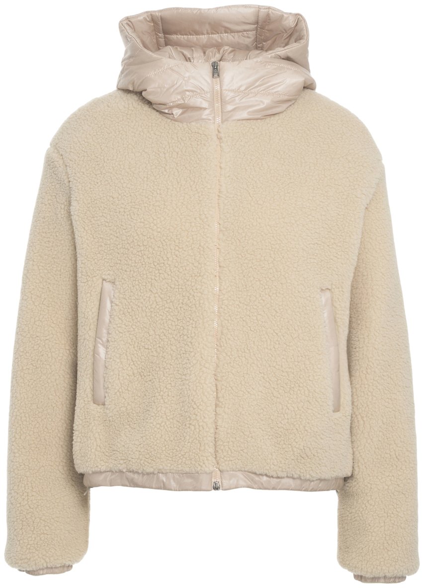 Herno Giacca in ecopelliccia con cappuccio Beige