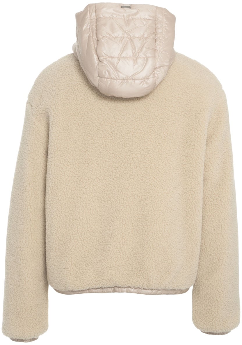Herno Giacca in ecopelliccia con cappuccio Beige