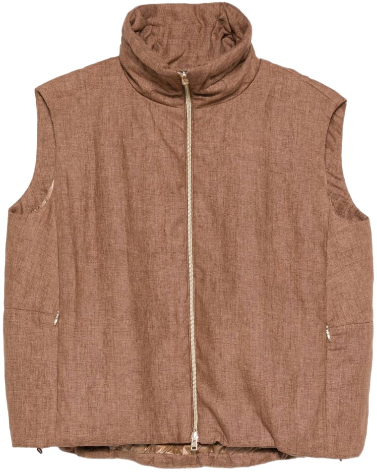 Herno Sweaters Leather Brown Bruin