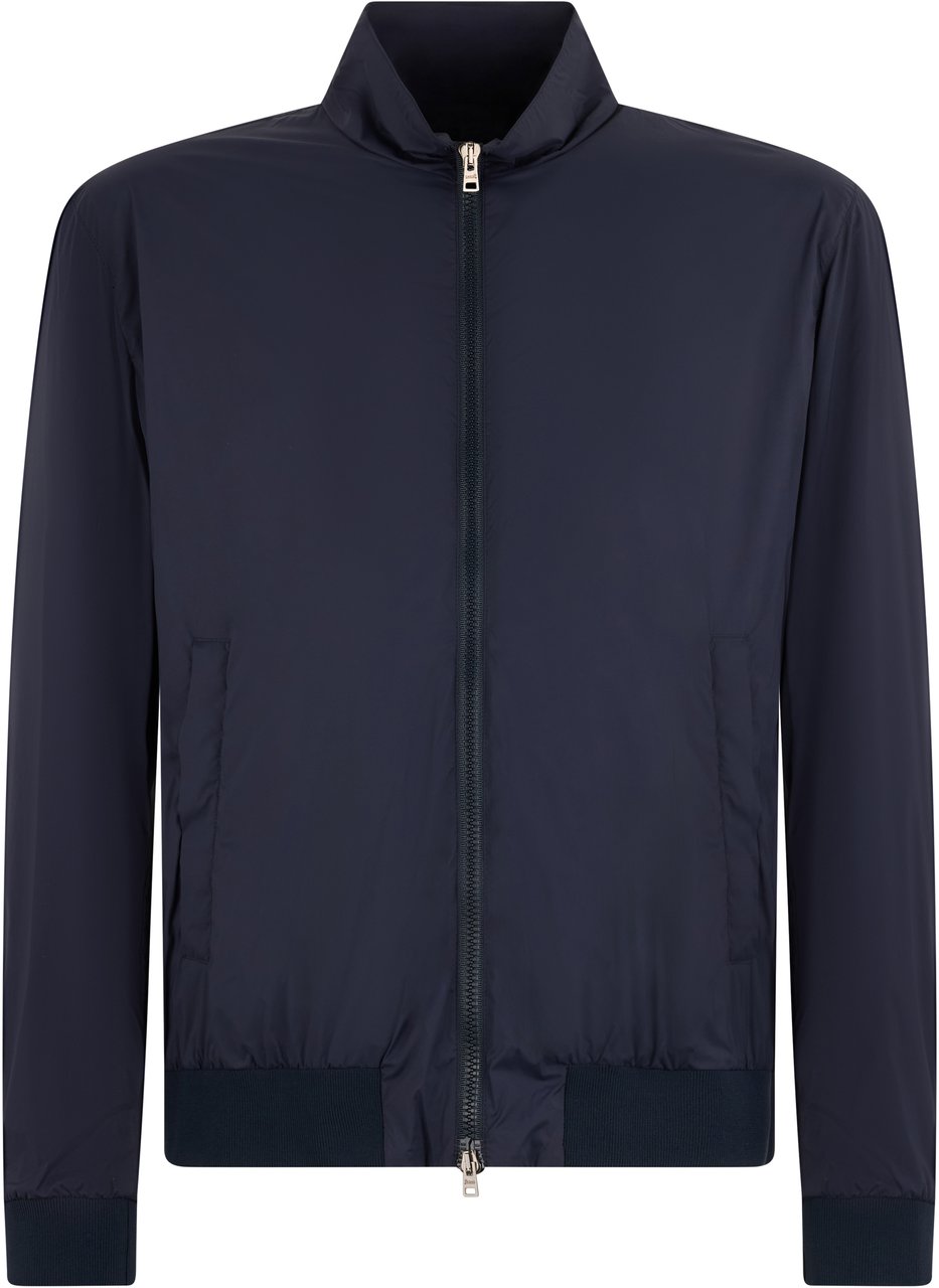 Herno Light blue dark jacket, modern and versatile style Blauw