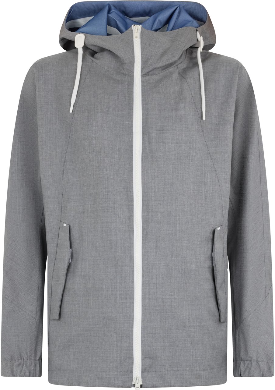 Herno Gray jacket with adjustable hood Grijs