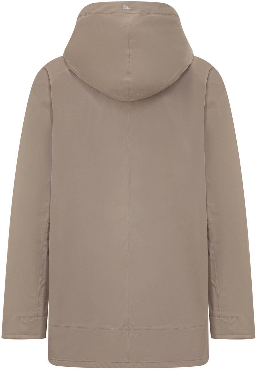 Herno Giubbotto A-shape con Cappuccio Taupe