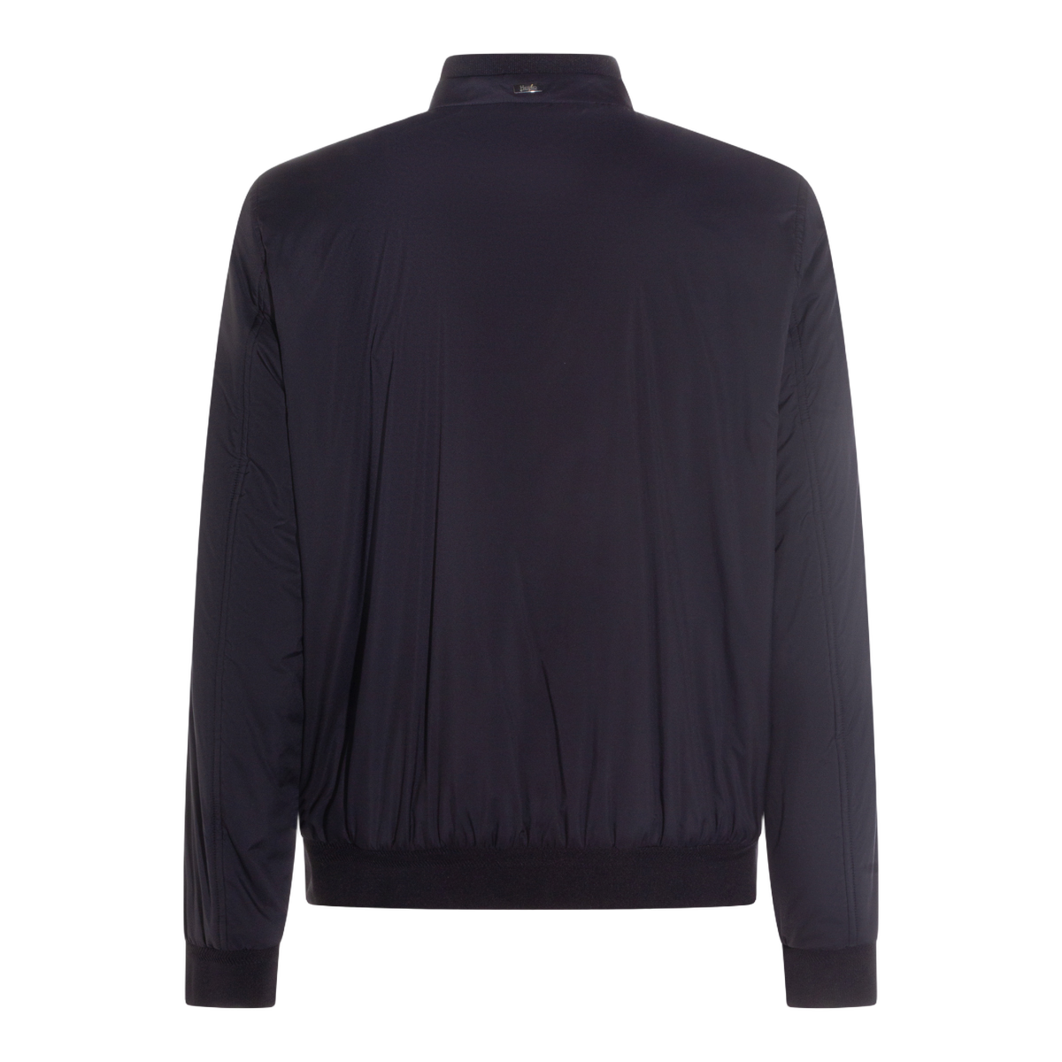 Herno Structured Black Jacket With Minimalist Design Zwart