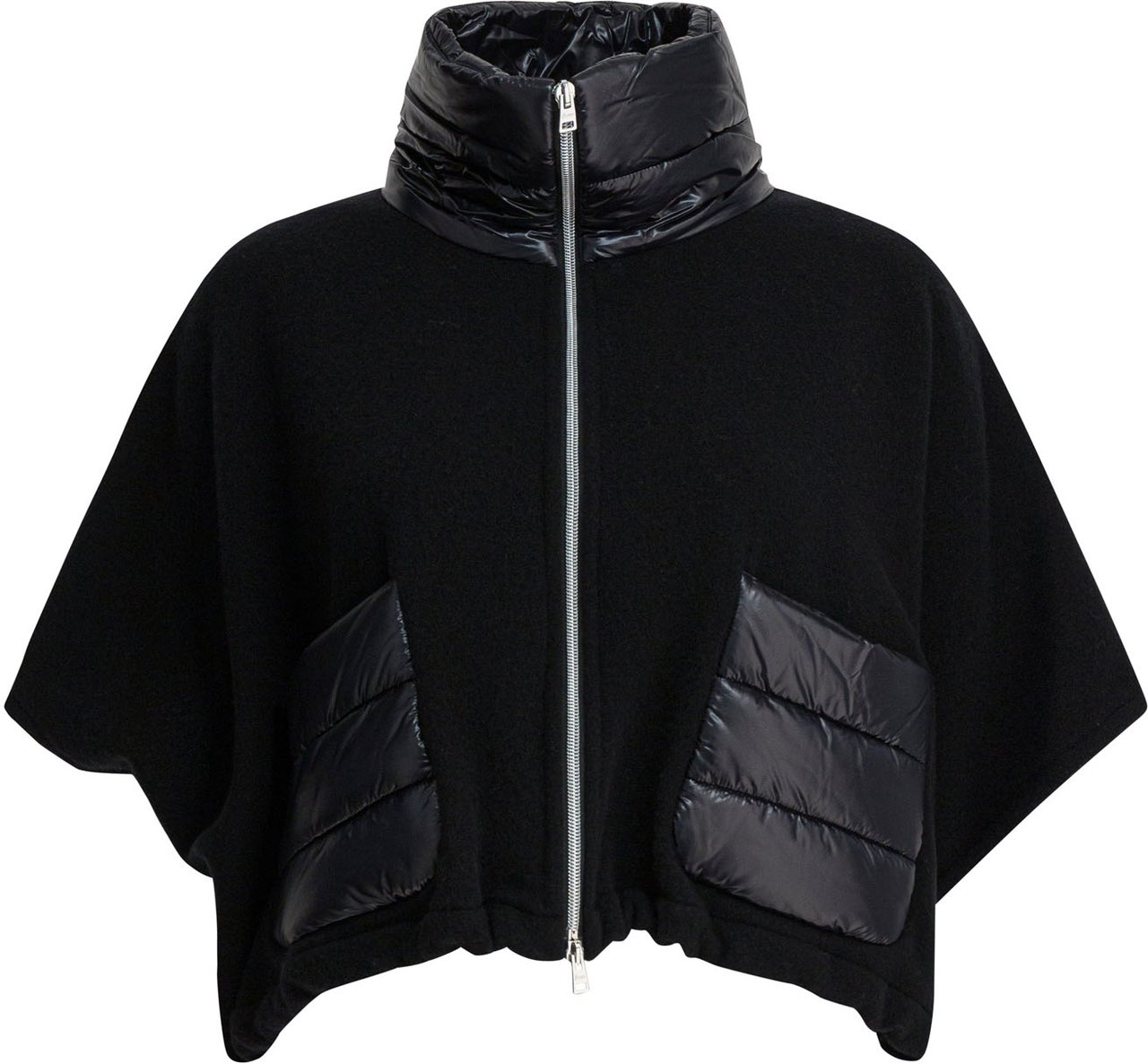 Herno "Resort" poncho in wool and cashmere Zwart