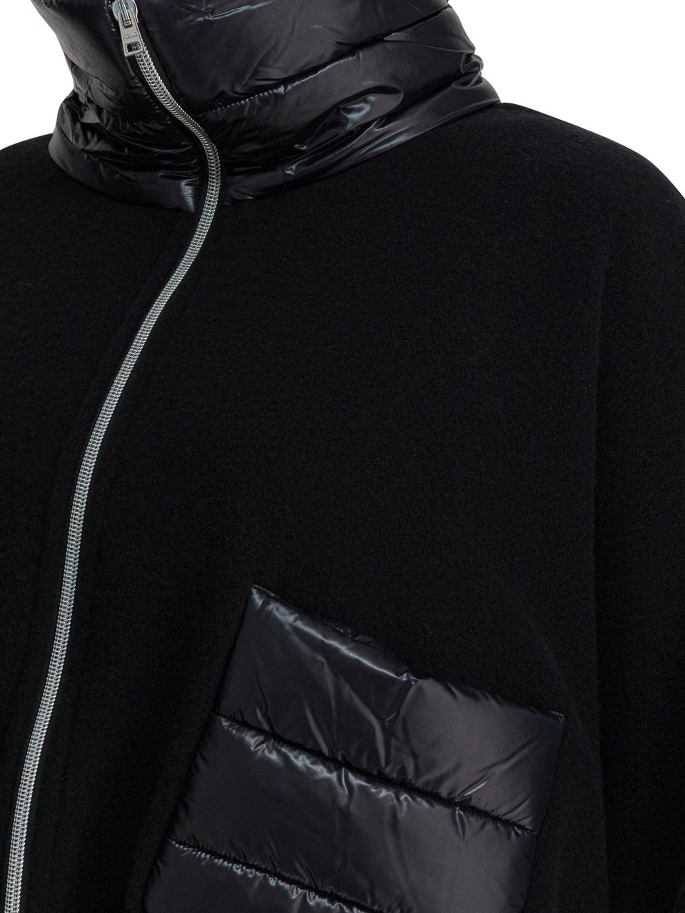 Herno "Resort" poncho in wool and cashmere Zwart