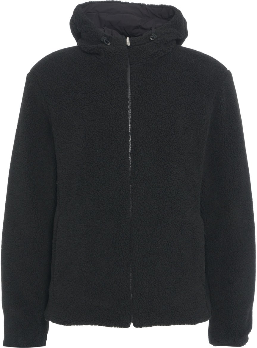 Herno Teddy hooded jacket Zwart