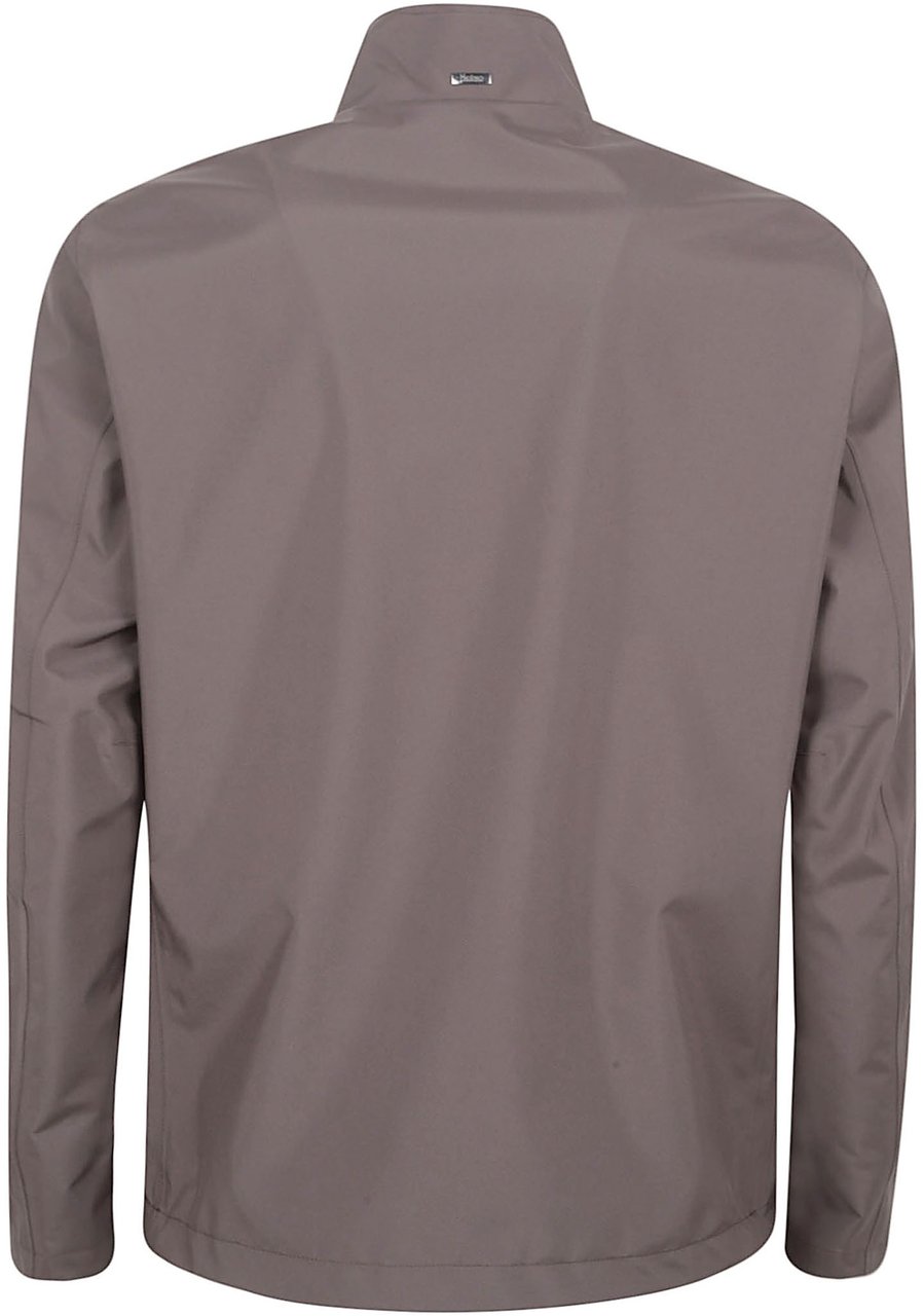 Herno Brown Casual Jacket with High Collar Grijs