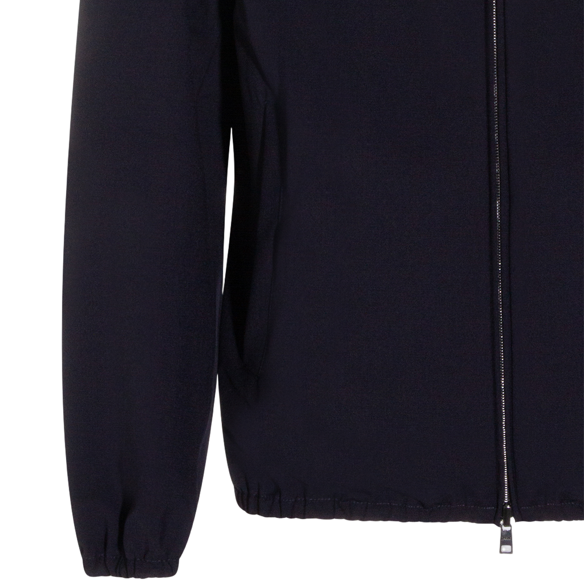 Herno Structured Silhouette Men'S Jacket With Front Zipper Closure Zwart