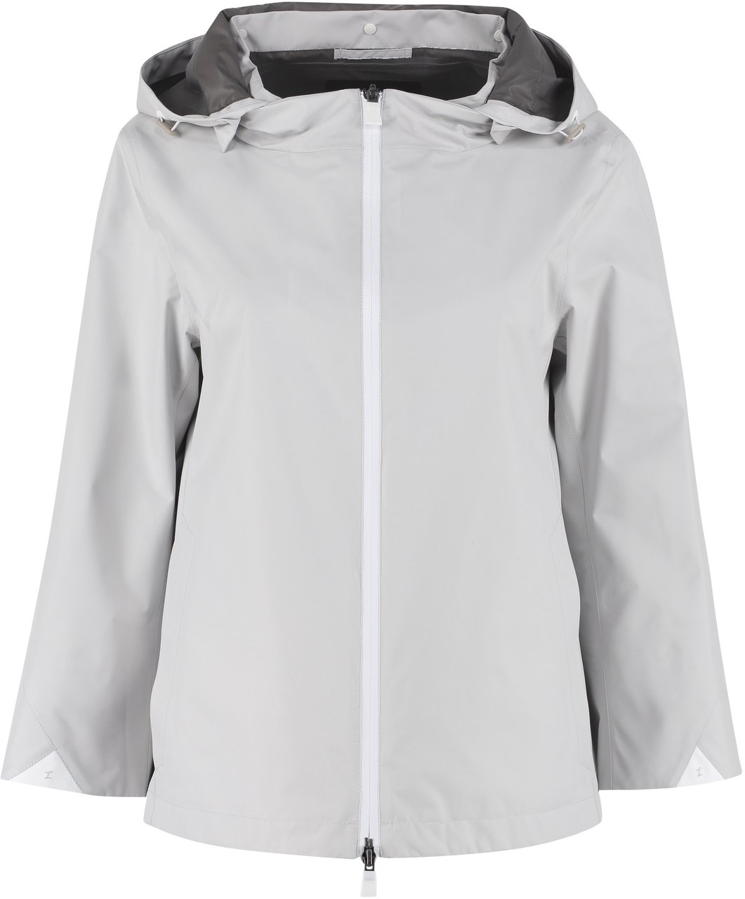 Herno Technical fabric hooded jacket Grijs