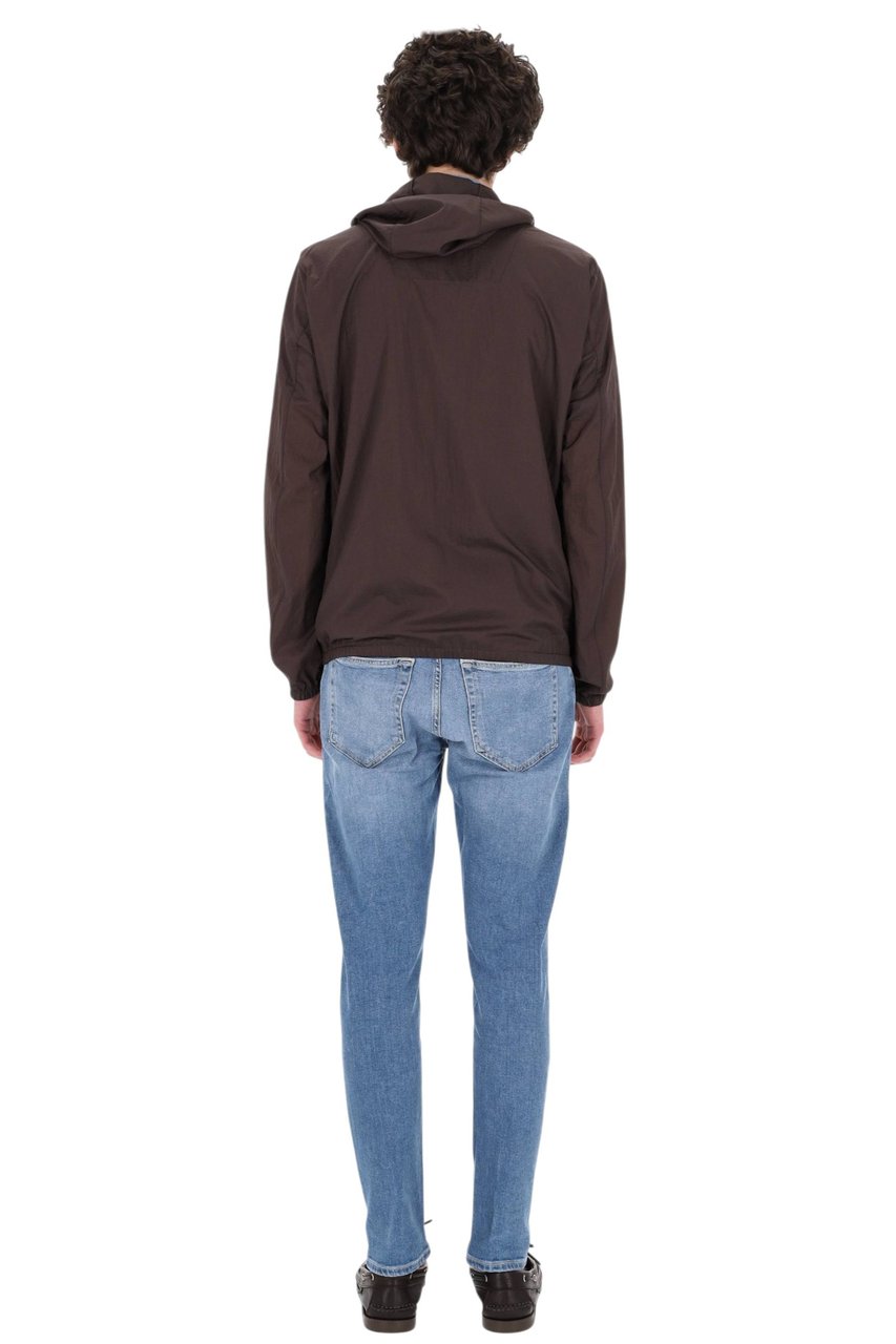 Herno Brown Superlight Embossed Nylon Bomber Jacket Grijs