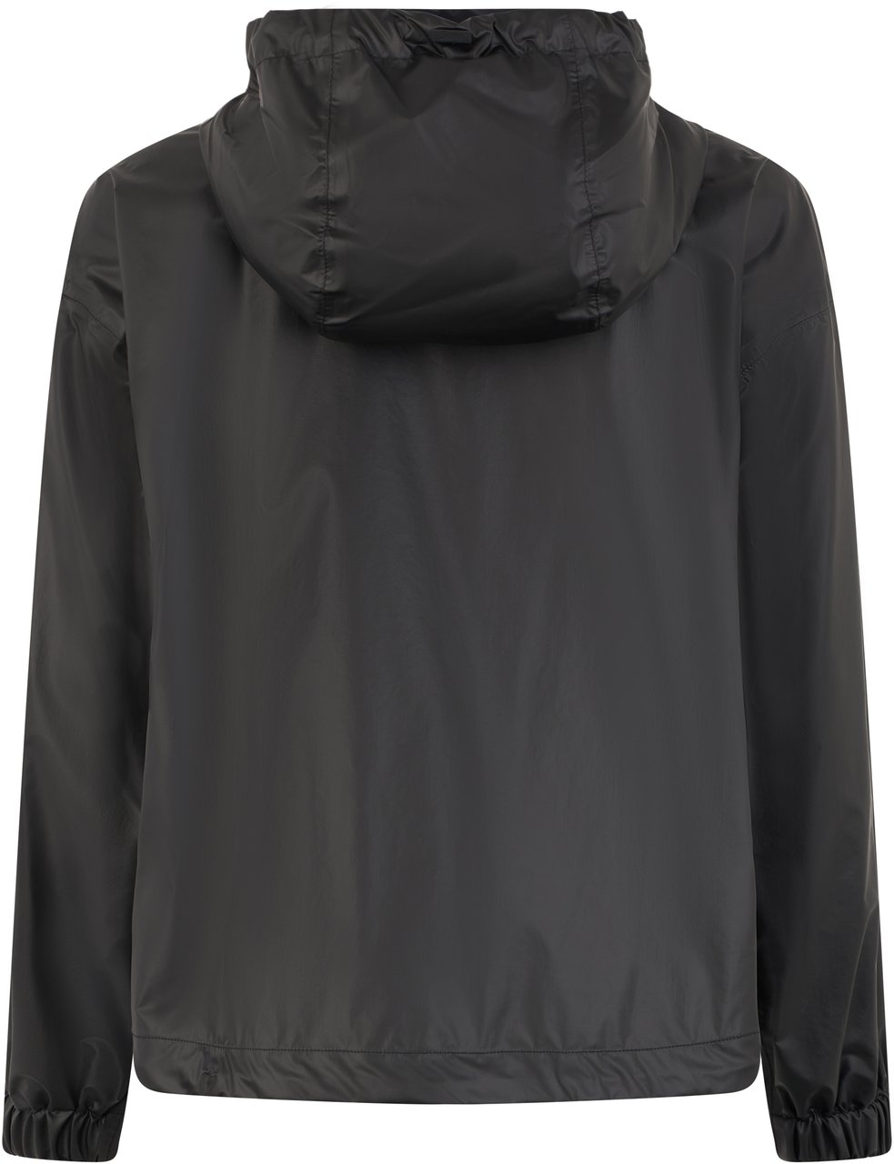 Herno Black windbreaker with hood, casual and versatile design Zwart
