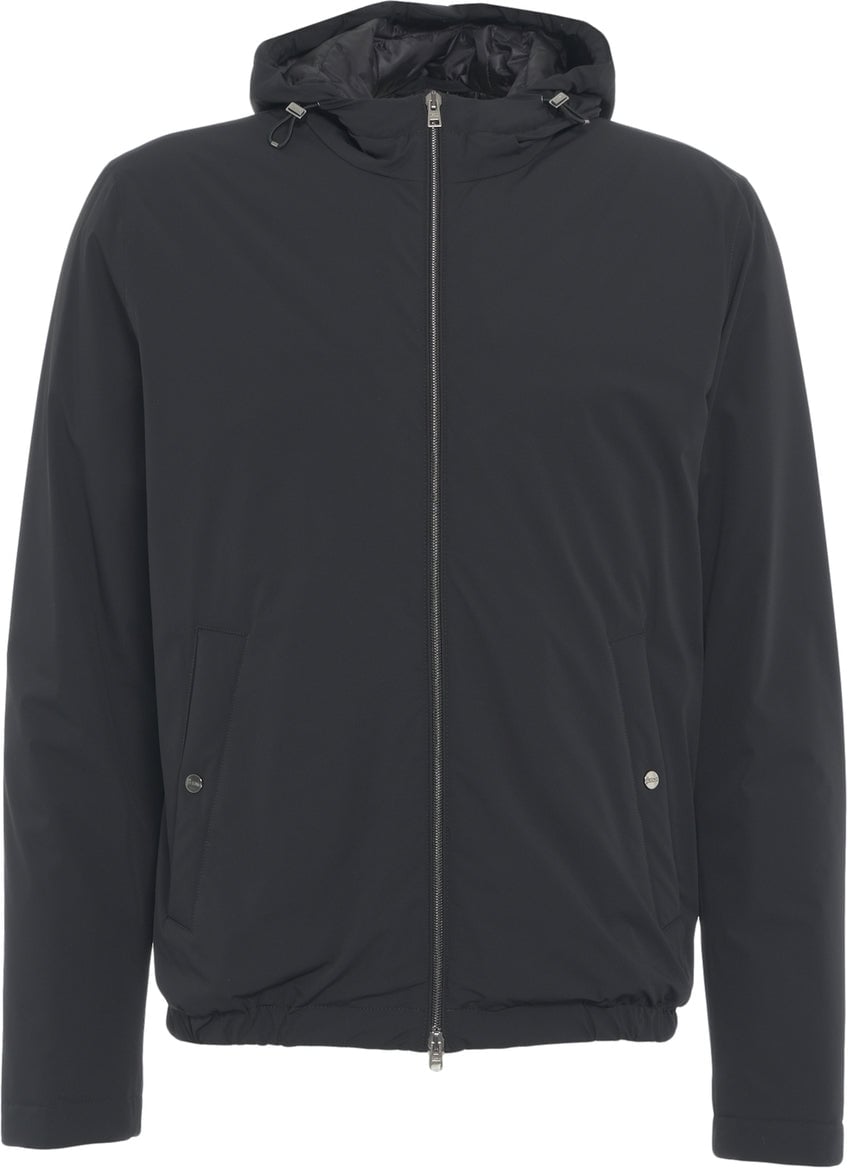 Herno Hooded jacket Zwart