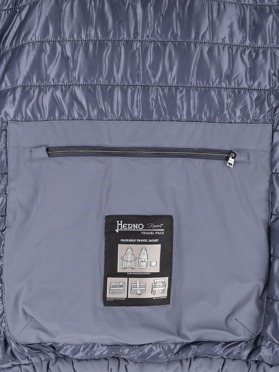 Herno Light Blue 4-Way Nylon Jacket Blauw