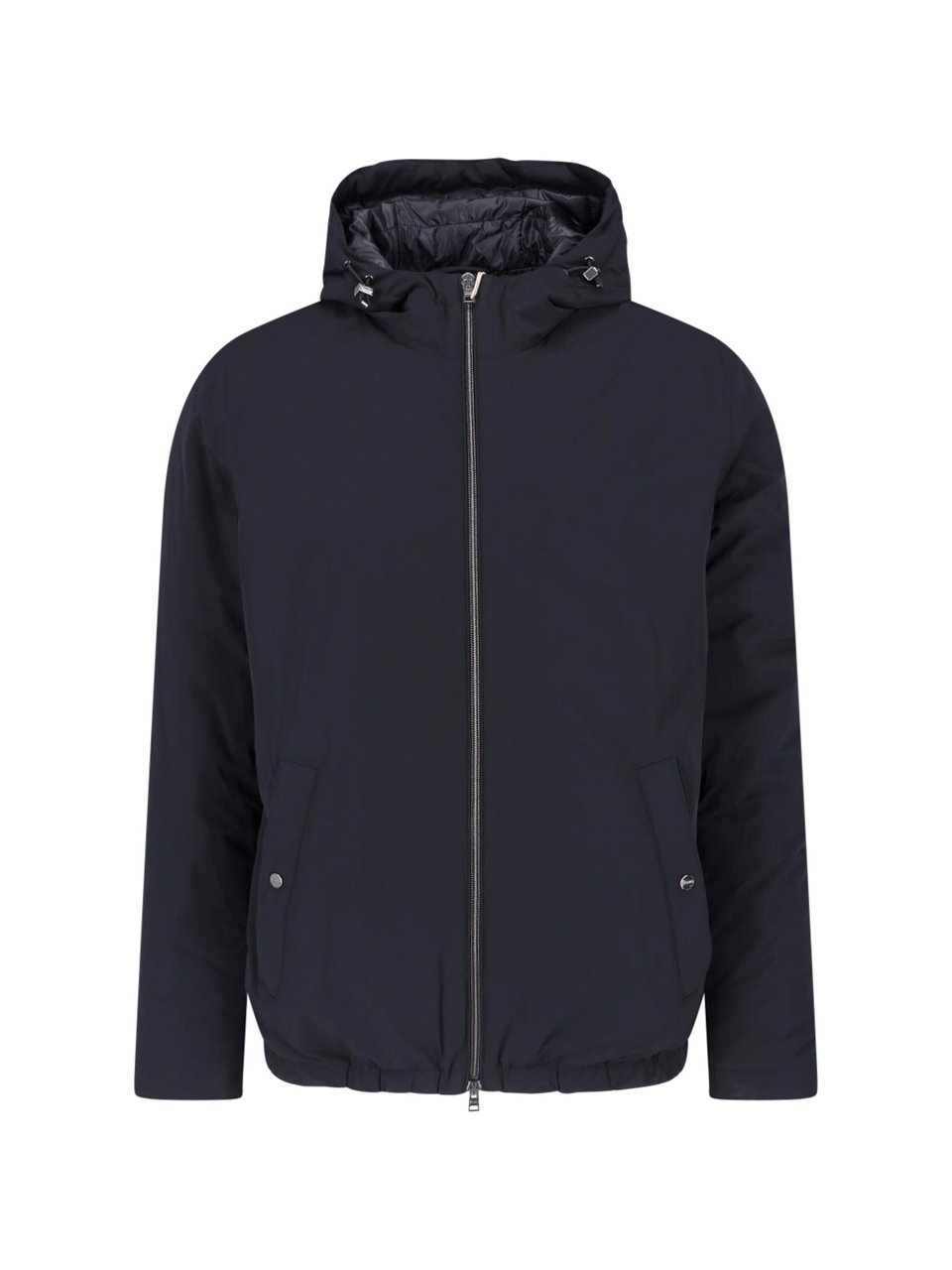 Herno Black Resort 4-Way Nylon Hoodie Zwart