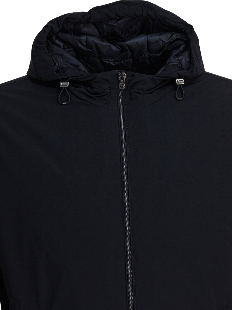 Herno Short down jacket with hood Zwart