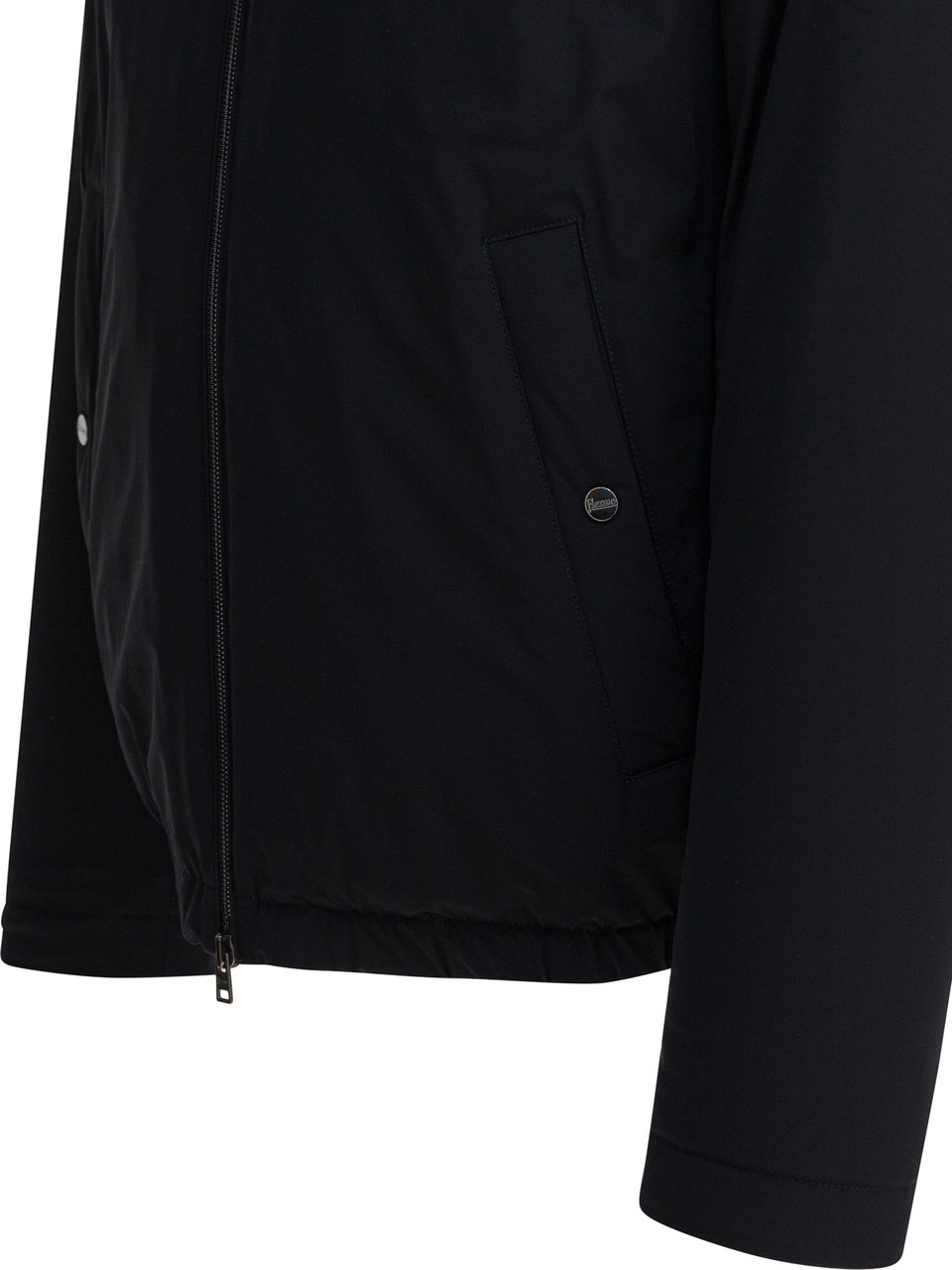 Herno Short down jacket with hood Zwart