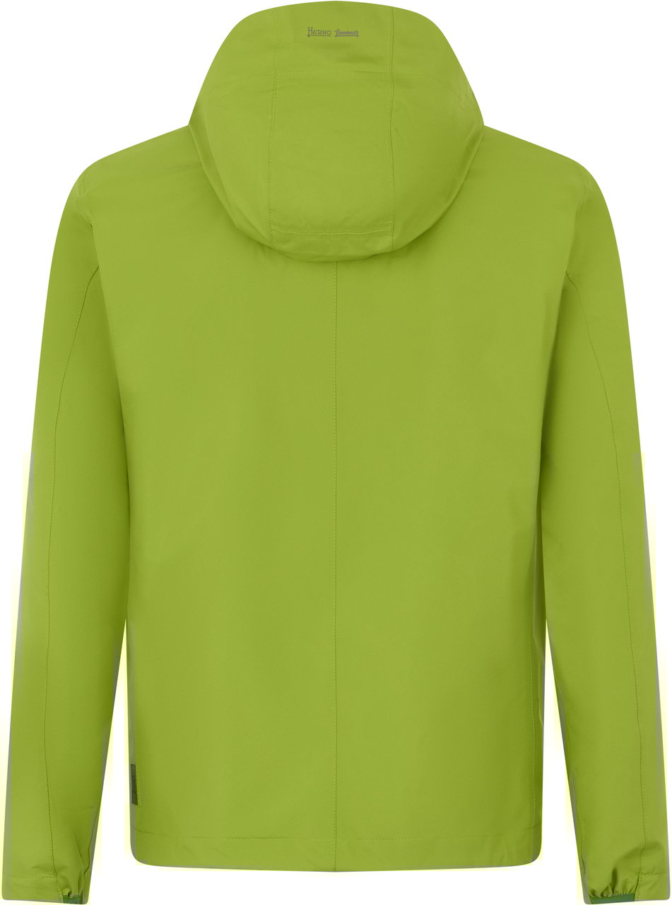Herno Light green jacket with hood and zip Groen