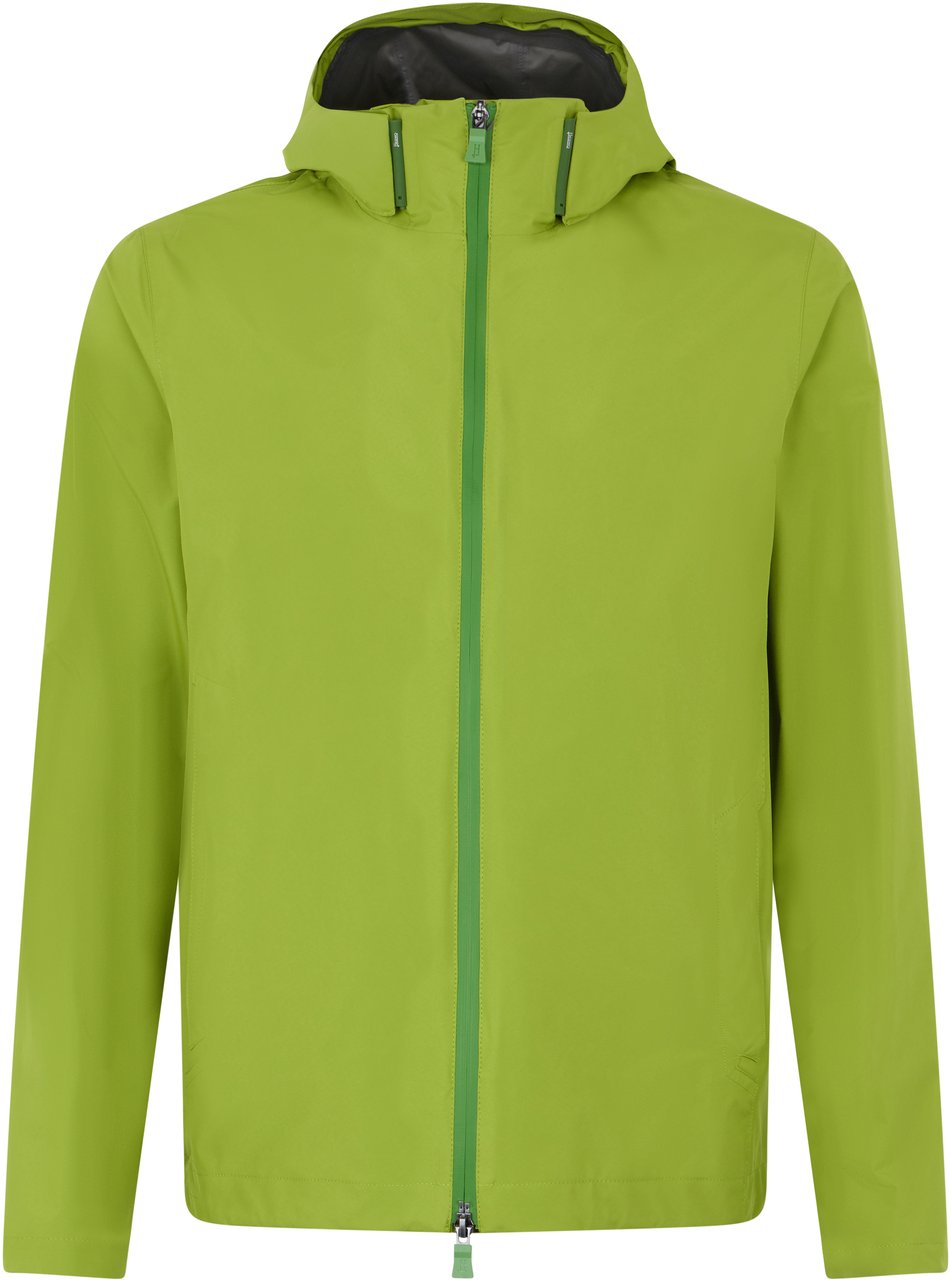 Herno Light green jacket with hood and zip Groen