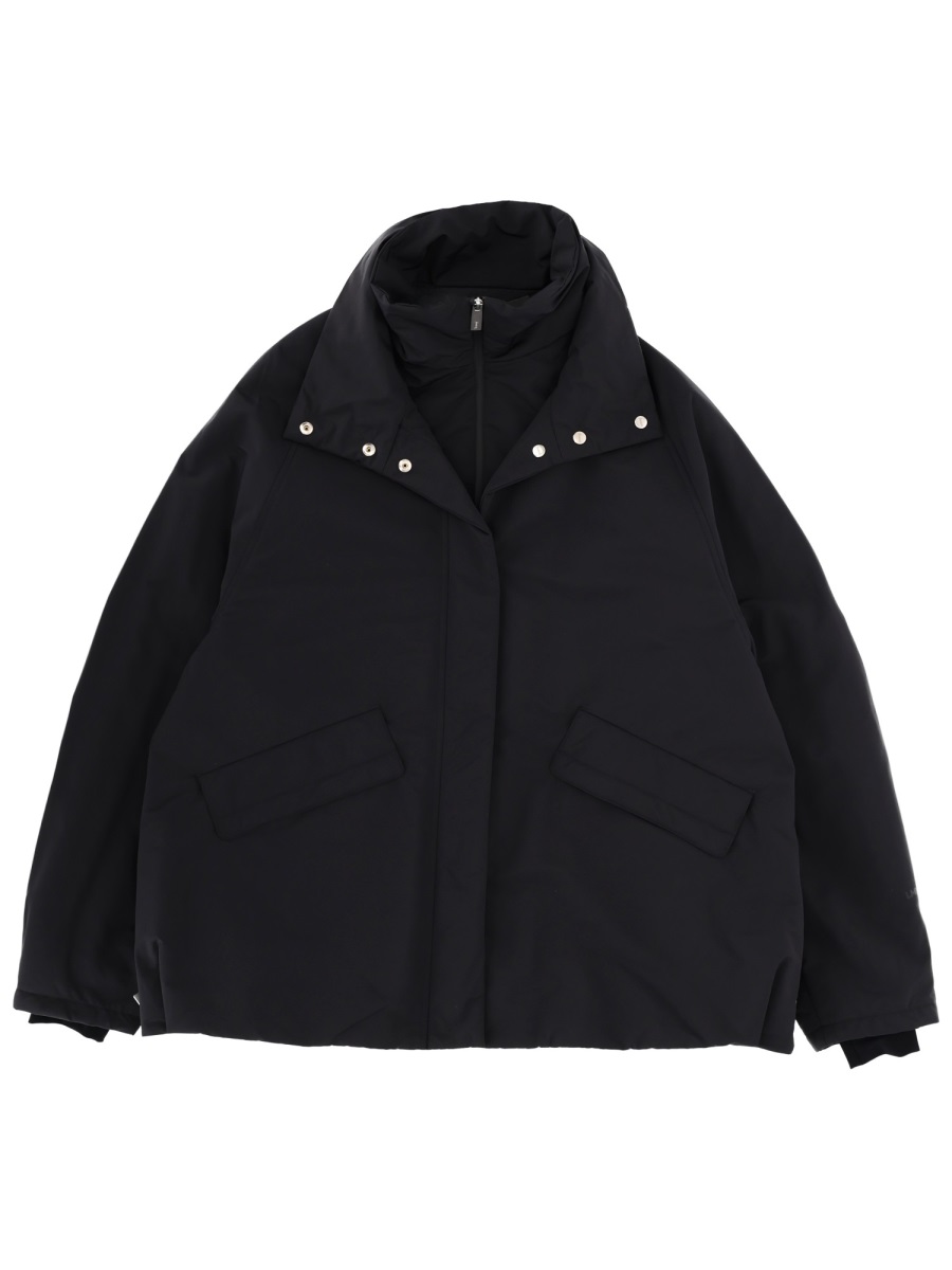 Herno Black Minimalist Oversized Jacket Zwart