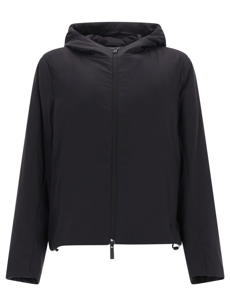 Herno Polyamide Lightweight Slightly Cropped Jacket Zwart