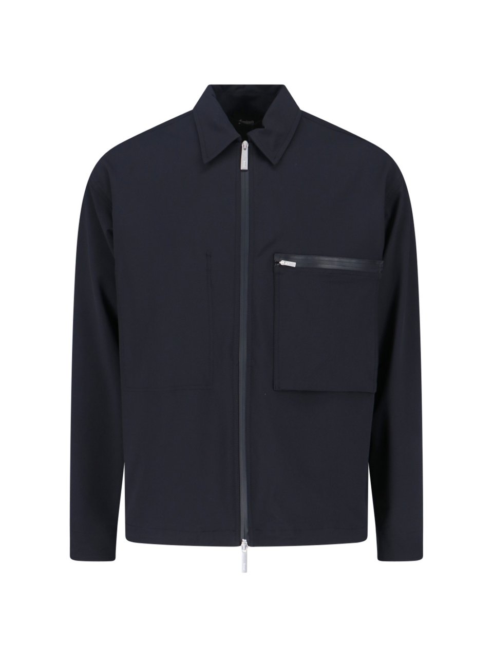 Herno Classic Zip-Front Black Jacket with Minimalist Design Zwart