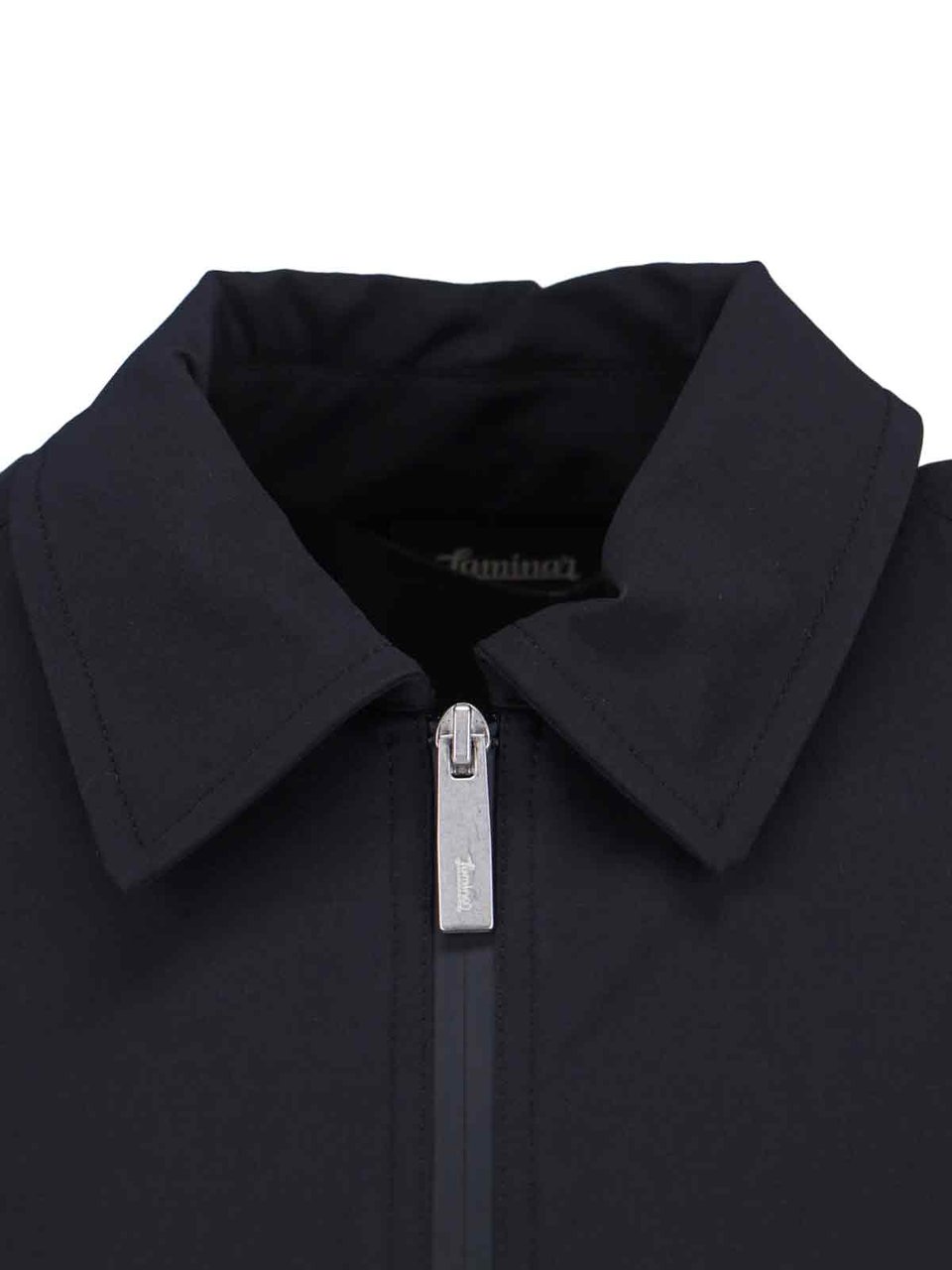 Herno Classic Zip-Front Black Jacket with Minimalist Design Zwart