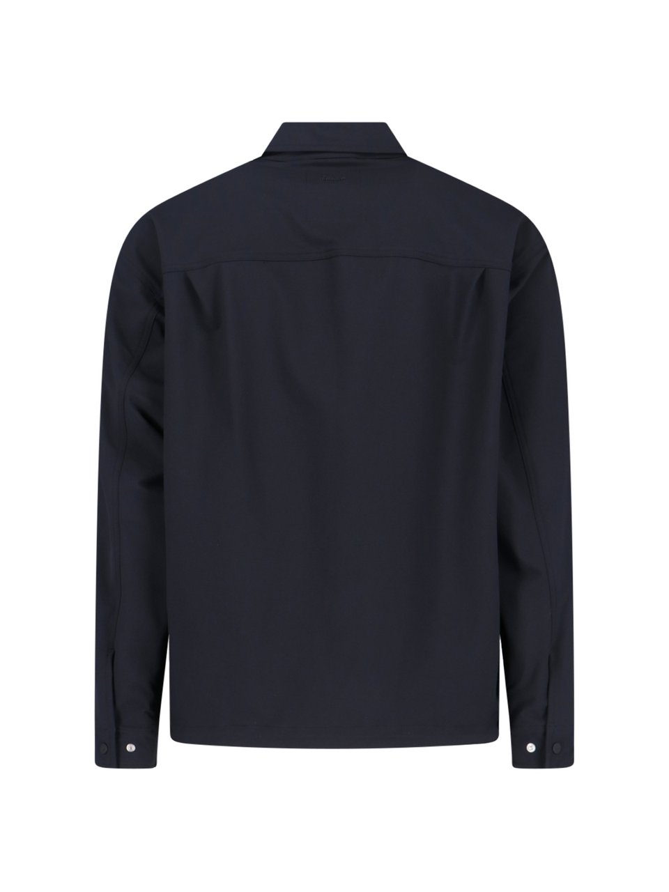 Herno Classic Zip-Front Black Jacket with Minimalist Design Zwart