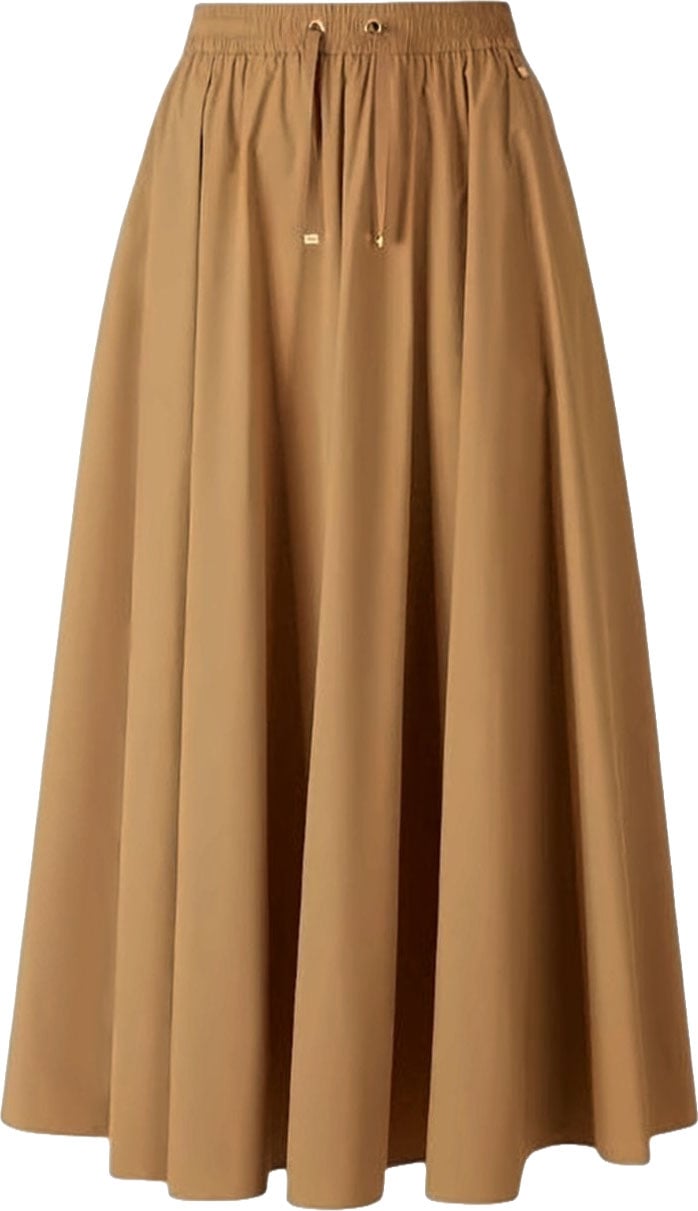 Herno Midi Nylon Drawstring Pocket Skirt Bruin