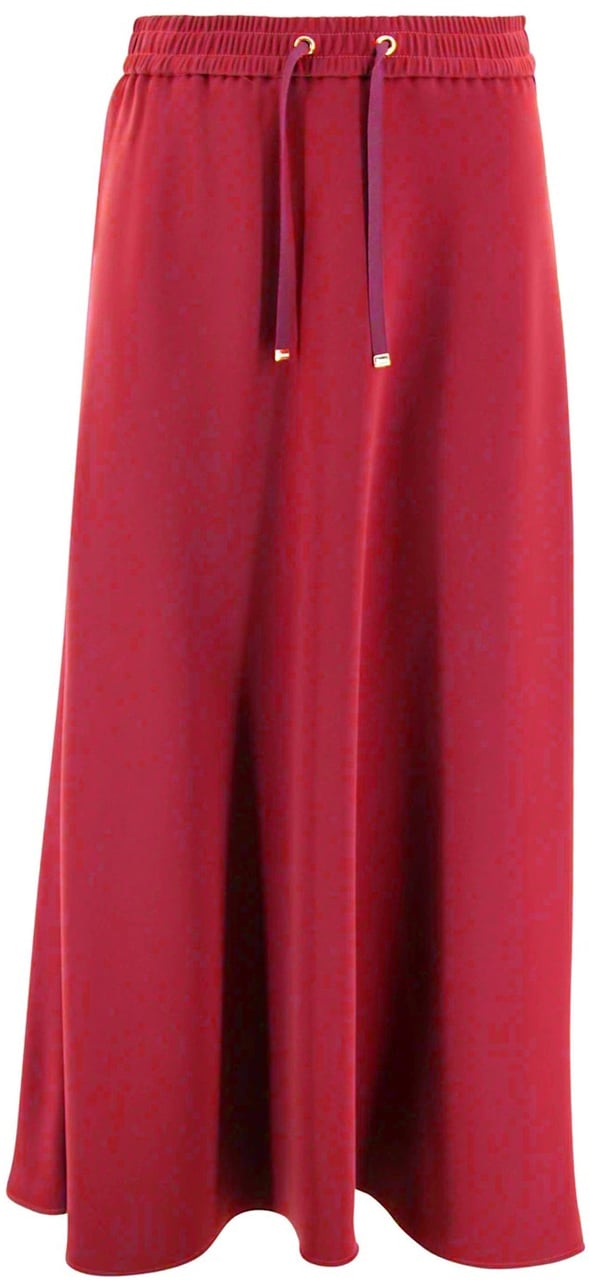 Herno Herno Elastic Waist Midi Skirt Rood