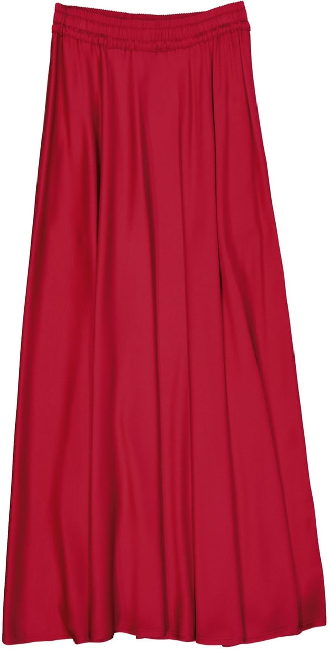 Herno Herno Elastic Waist Midi Skirt Rood