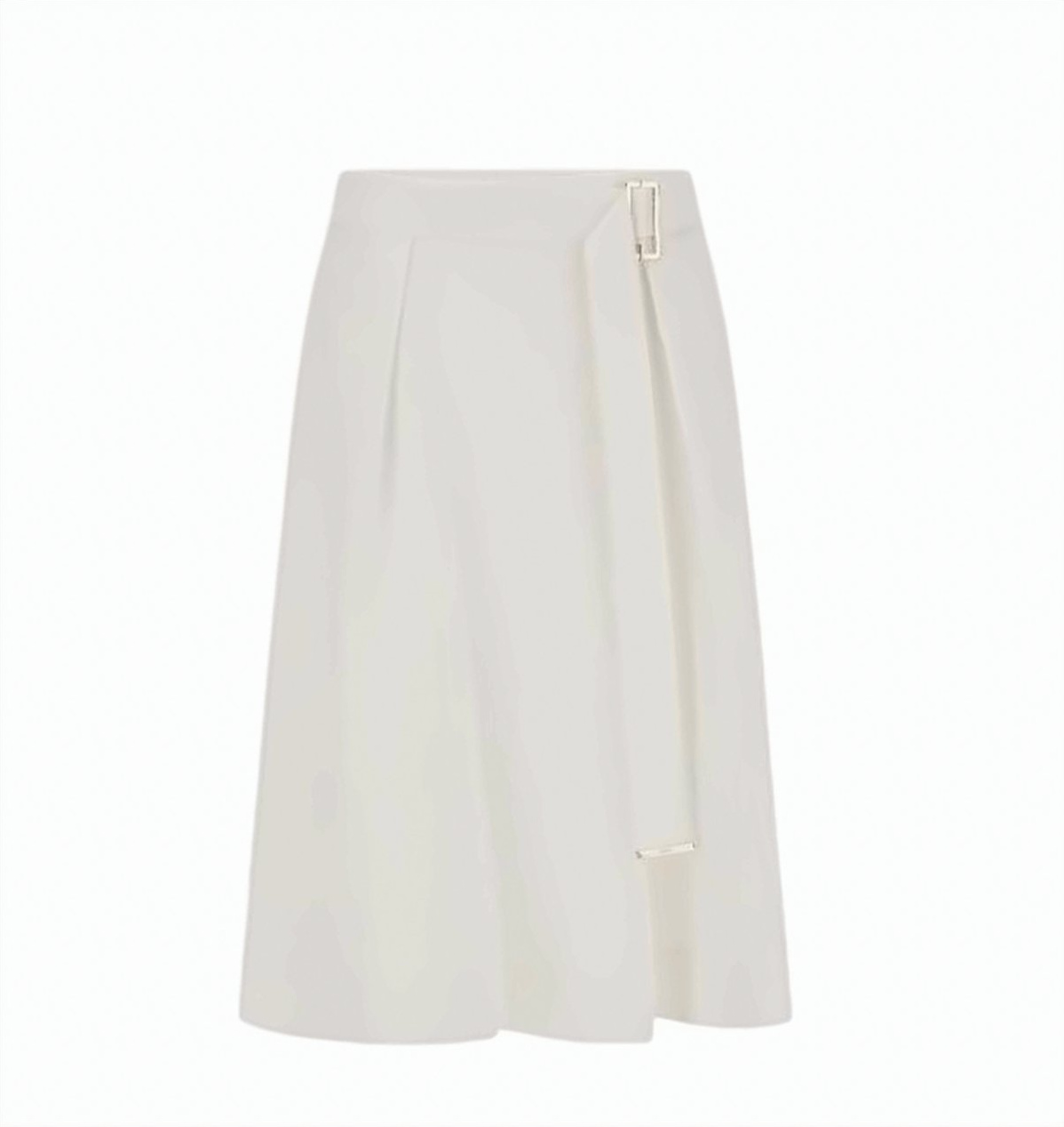 Herno Mmlrane Cotton Blend Flared Skirt Wit