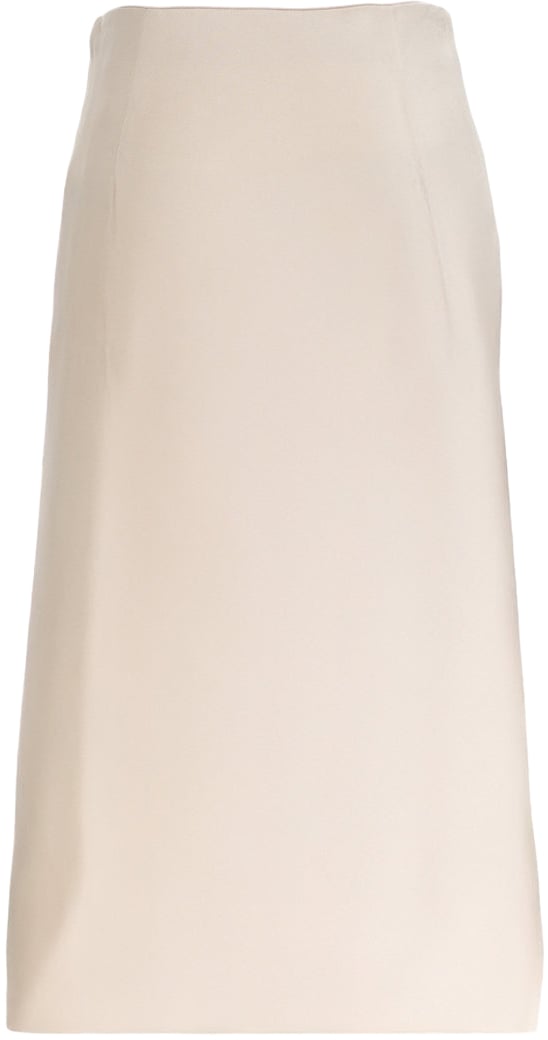 Herno Satin midi skirt Beige