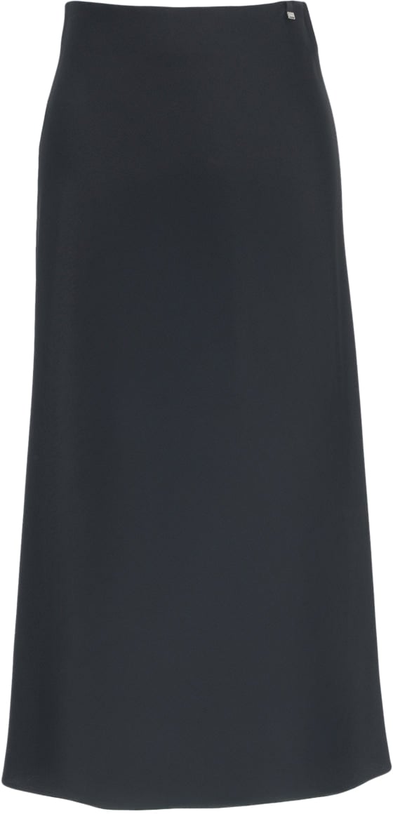 Herno Satin midi skirt Zwart