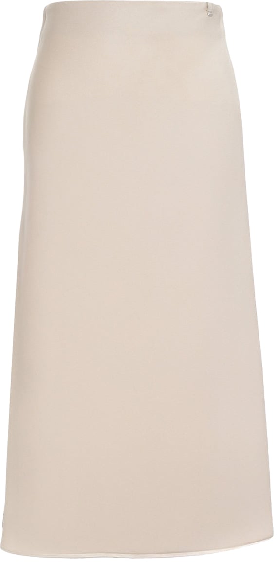 Herno Satin midi skirt Beige