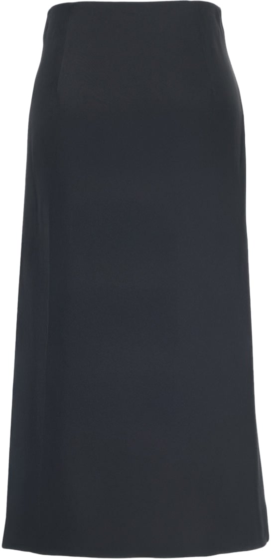 Herno Satin midi skirt Zwart