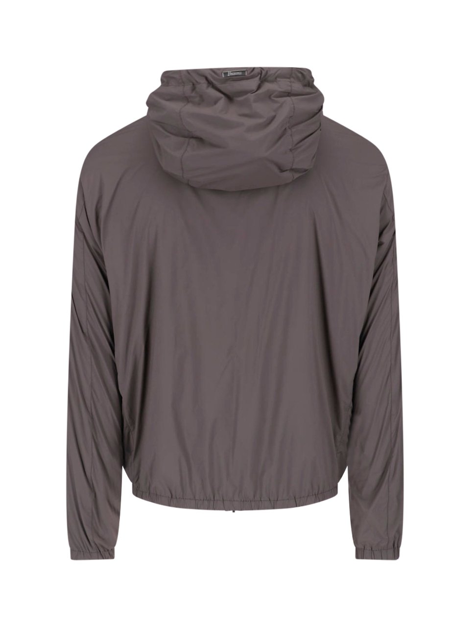 Herno Technical Fabric Hooded Jacket With Adjustable Drawstrings Bruin