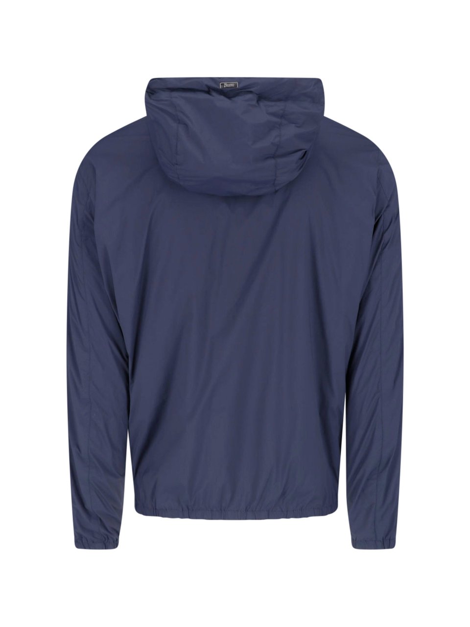 Herno Blue Technical Fabric Drawstring Jacket Blauw