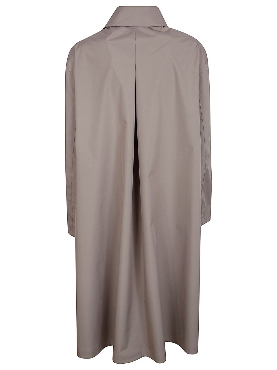 Herno Dove Grey Short Coat with Classic Collar and Concealed Button Placket Grijs
